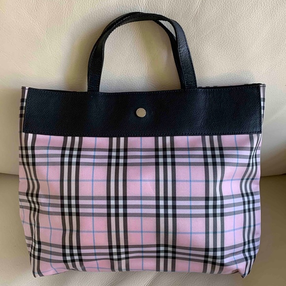 Authentic Burberry Blue Label Pink Purple Medium Tote - Picture 1 of 10